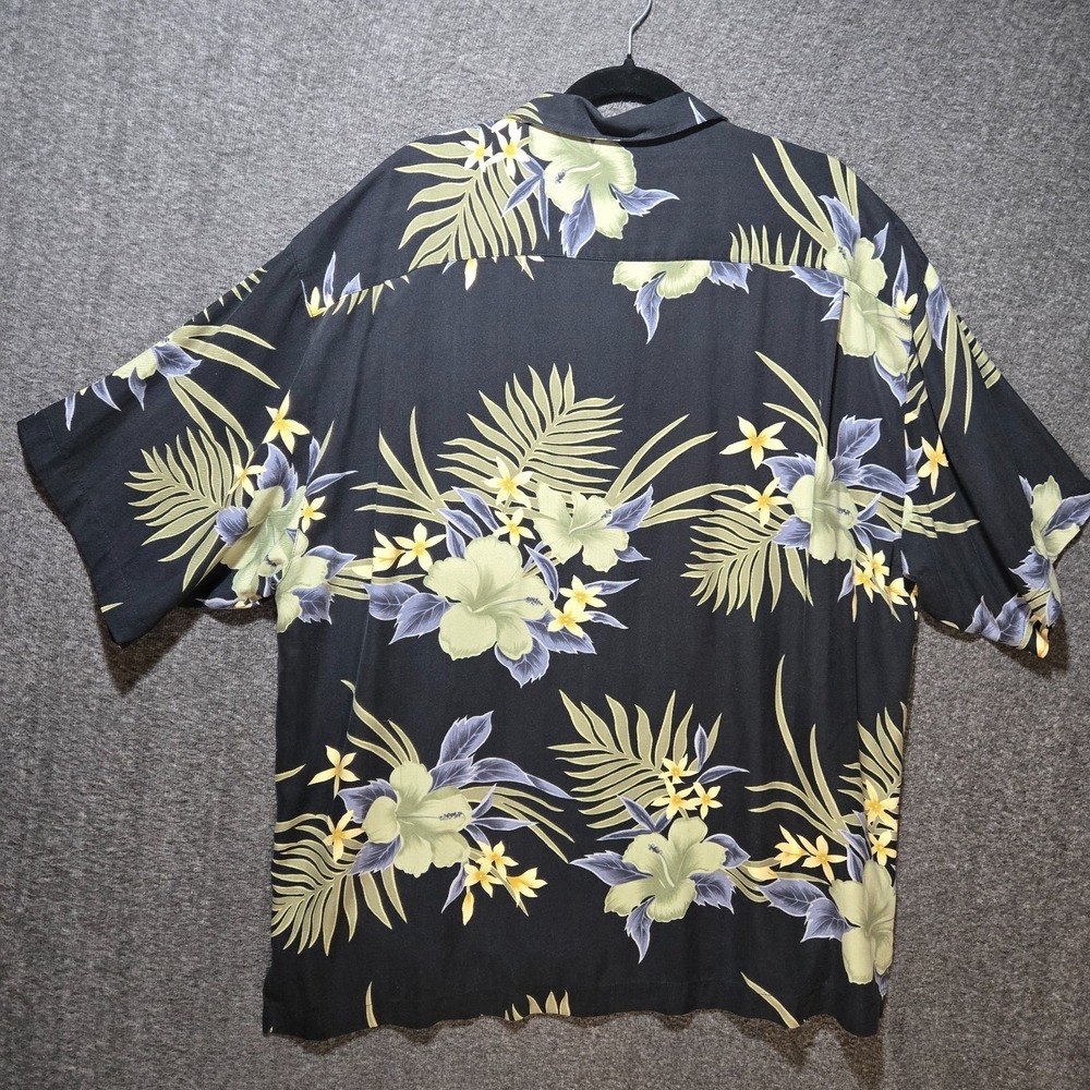 Tommy Bahama 100% Silk Tropical Hawaiian Floral Button Up Shirt XL - Picture 7 of 8
